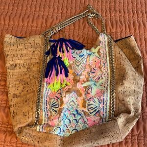 Lily Pulitzer Colorful Patterned Tote Bag